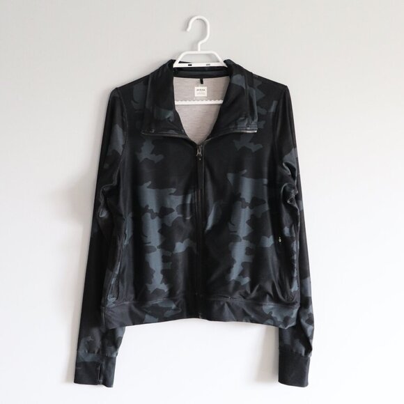 Prana Jackets & Blazers - Prana Women's Sz L Camo Lanya Full Zip Pocket Thumb Holes Stretch Active Jacket